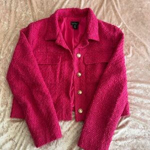 Chic Pink Tweed Jacket